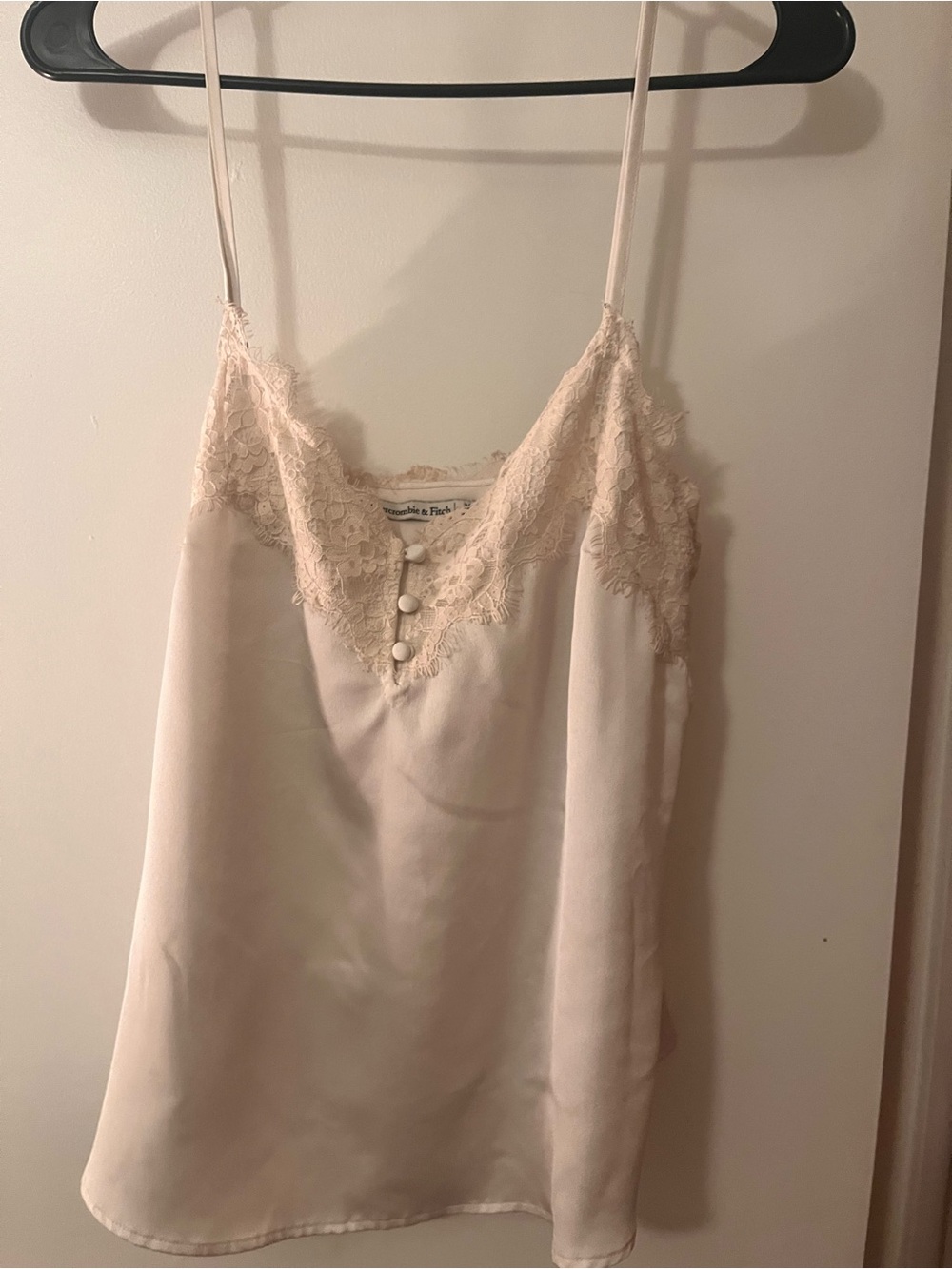 Abercrombie & Fitch Blush Lace Satin Cami